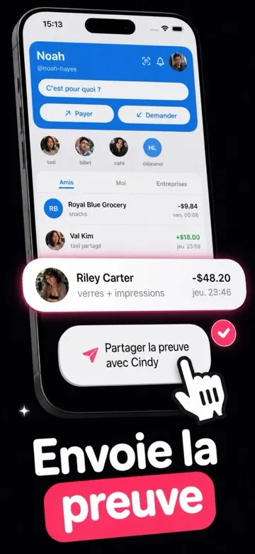 Un paiement suspect de 48,20 $ à 23 h 46 partagé comme preuve avec la cliente